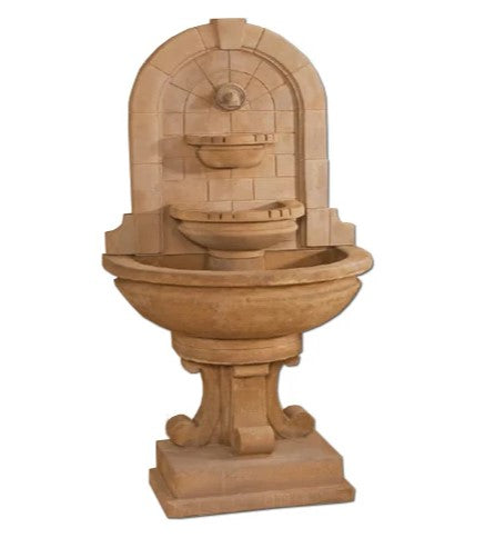 Giannini Garden Montefalco Wall Fountain with Concrete Water Spout