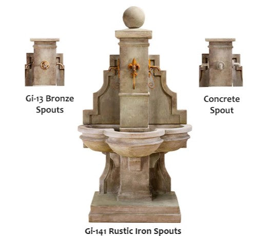Giannini Garden Arles Wall Fountain For Spouts