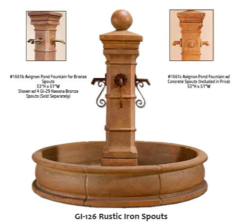 Giannini Garden Avignon Pond Fountain For Spouts