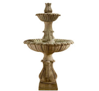 Thumbnail for Giannini Garden Calanthia Two Tier Fountain With Acanthus Finial