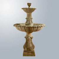 Thumbnail for Giannini Garden Calanthia Two Tier Fountain With Lotus Finial