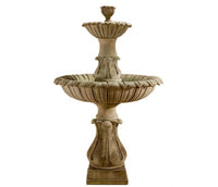 Thumbnail for Giannini Garden Calanthia Two Tier Fountain With Lotus Finial