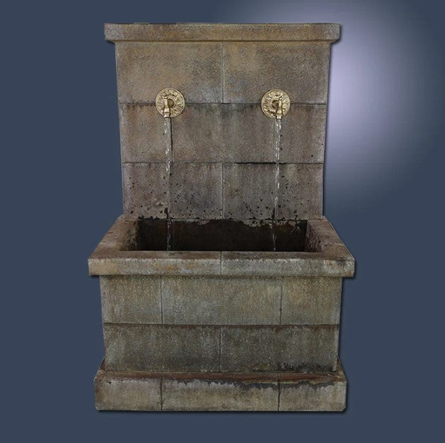 Giannini Garden Antibes Deux Wall Fountain for Bronze Spouts