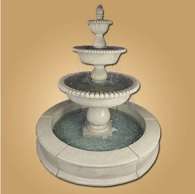 Giannini Garden Malibu Three Tier Easy Pond Fountain