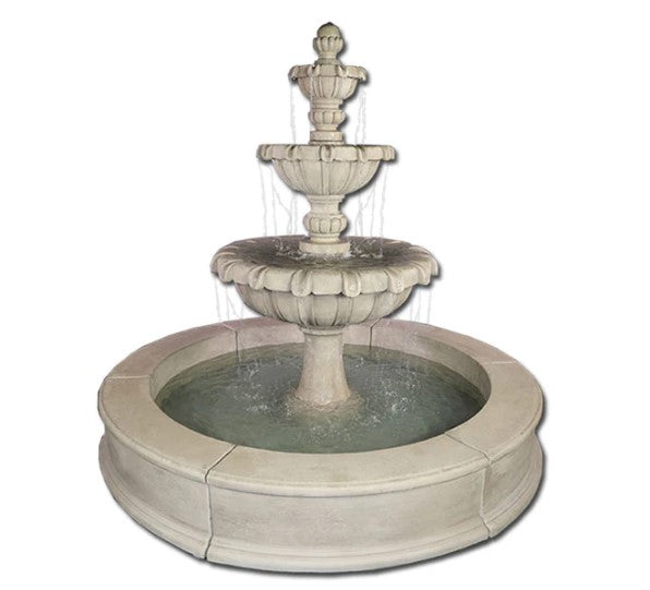 Giannini Garden Chateau Three Tier Easy Pond Fountain