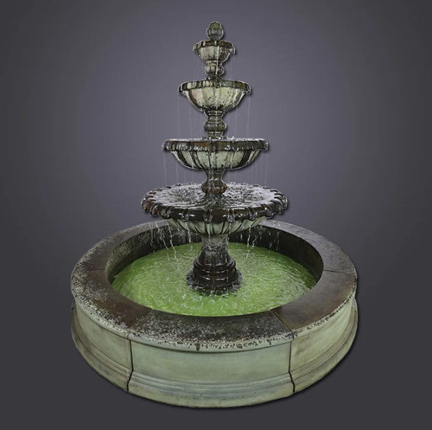 Giannini Garden Regal Chateau Four Tier Easy Pond Large Fountain