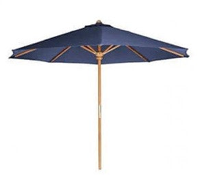 All Things Cedar 10-ft Teak Market Umbrella with Canopy