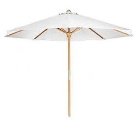 All Things Cedar 10-ft Teak Market Umbrella with Canopy