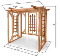 Thumbnail for All Things Card Pergola Garden Cedar Arbor & Swing Set
