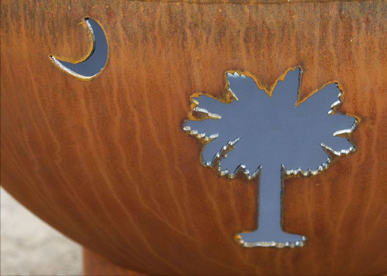 Fire Pit Art Tropical Moon Fire Pit