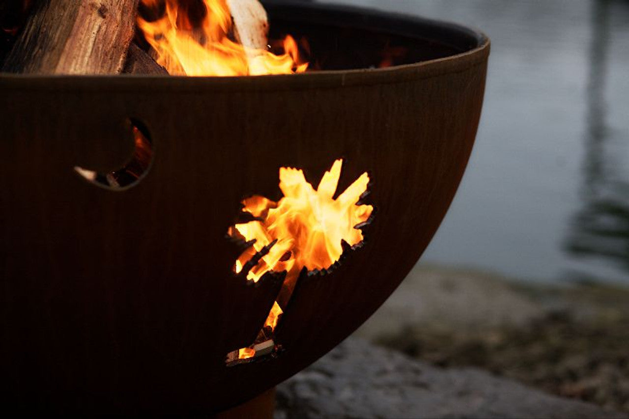 Fire Pit Art Tropical Moon Fire Pit