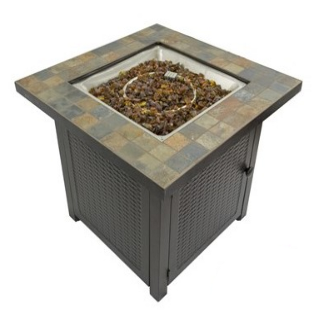AZ Patio Heaters 30" Square Slate Tile Top Fire Pit