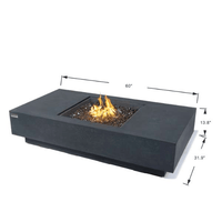 Thumbnail for Elementi Plus Cannes Rectangle Fire Table OFG416DG