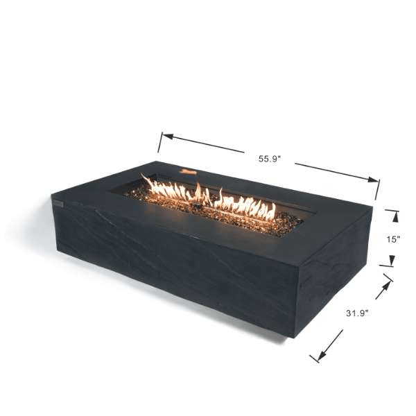 Elementi Plus Cape Town Rectangle Fire Pit Table OFG410SL