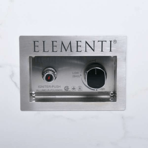 Elementi Plus Carrara Marble Pocelain Fire Table OFP121BW