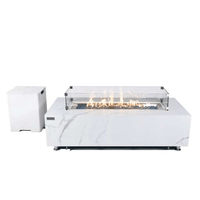 Thumbnail for Elementi Plus Carrara Marble Pocelain Fire Table OFP121BW