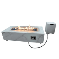 Thumbnail for Elementi Plus Carrara Marble Pocelain Fire Table OFP121BW
