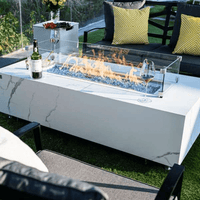 Thumbnail for Elementi Plus Carrara Marble Pocelain Fire Table OFP121BW