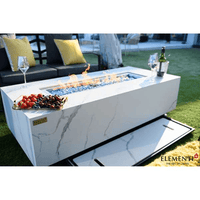 Thumbnail for Elementi Plus Carrara Marble Pocelain Fire Table OFP121BW