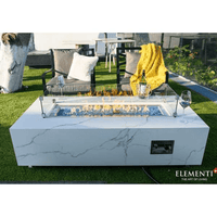 Thumbnail for Elementi Plus Carrara Marble Pocelain Fire Table OFP121BW