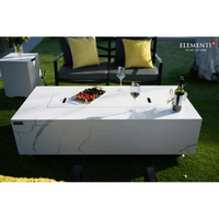 Thumbnail for Elementi Plus Carrara Marble Pocelain Fire Table OFP121BW