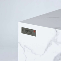 Thumbnail for Elementi Plus Carrara Marble Pocelain Fire Table OFP121BW