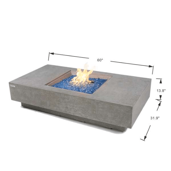Elementi Plus Monte Carlo Rectangle Fire Table OFG416LG
