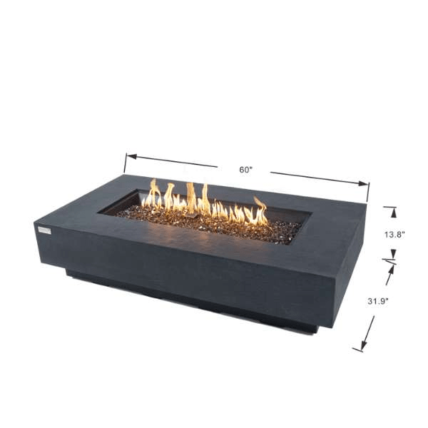 Elementi Plus Positano Rectangle Fire Table OFG415DG