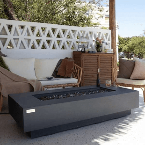 Elementi Plus Positano Rectangle Fire Table OFG415DG