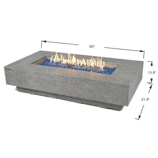 Elementi Plus Riviera Rectangle Fire Table OFG415LG