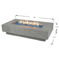 Thumbnail for Elementi Plus Riviera Rectangle Fire Table OFG415LG
