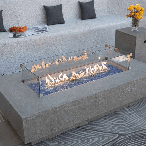 Elementi Plus Riviera Rectangle Fire Table OFG415LG