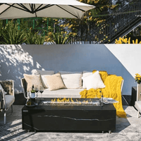 Thumbnail for Elementi Plus Varna Marble Porcelain Fire Table OFP121BB