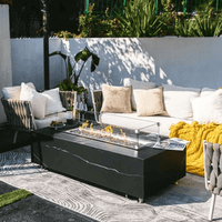 Thumbnail for Elementi Plus Varna Marble Porcelain Fire Table OFP121BB