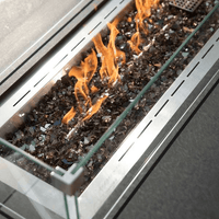 Thumbnail for Elementi Plus Varna Marble Porcelain Fire Table OFP121BB