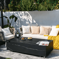 Thumbnail for Elementi Plus Varna Marble Porcelain Fire Table OFP121BB