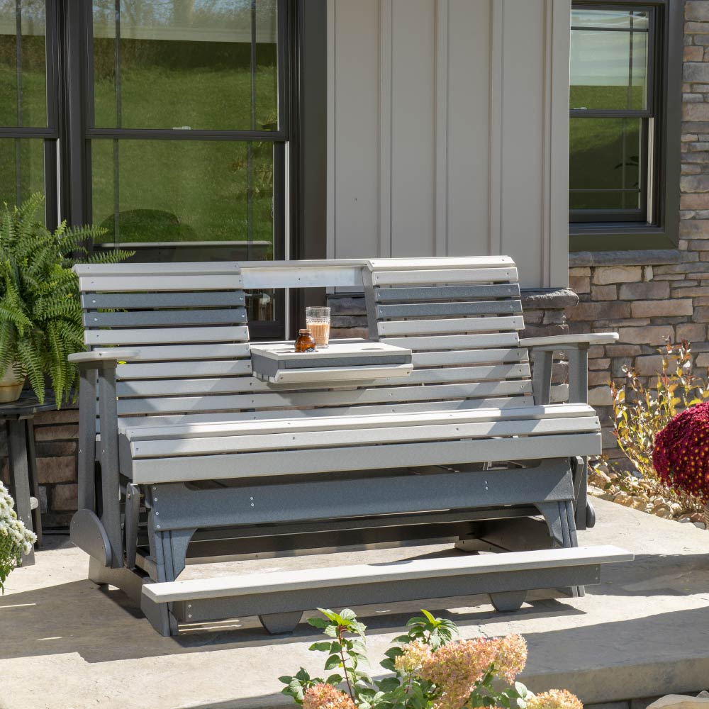 LuxCraft 5' Plain Poly Balcony Glider Chair