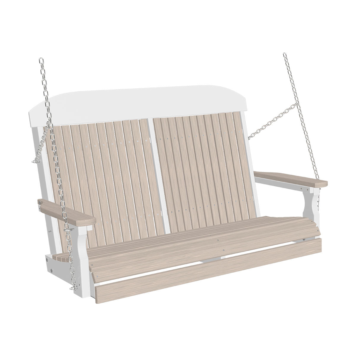 LuxCraft 4' Classic Highback Poly Porch Swing