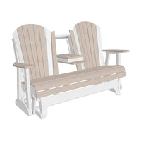 Thumbnail for LuxCraft 5' Adirondack Poly Glider Chair With Fold Down Console
