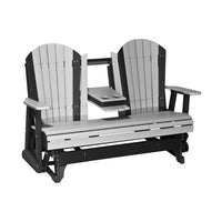 Thumbnail for LuxCraft 5' Adirondack Poly Glider Chair With Fold Down Console