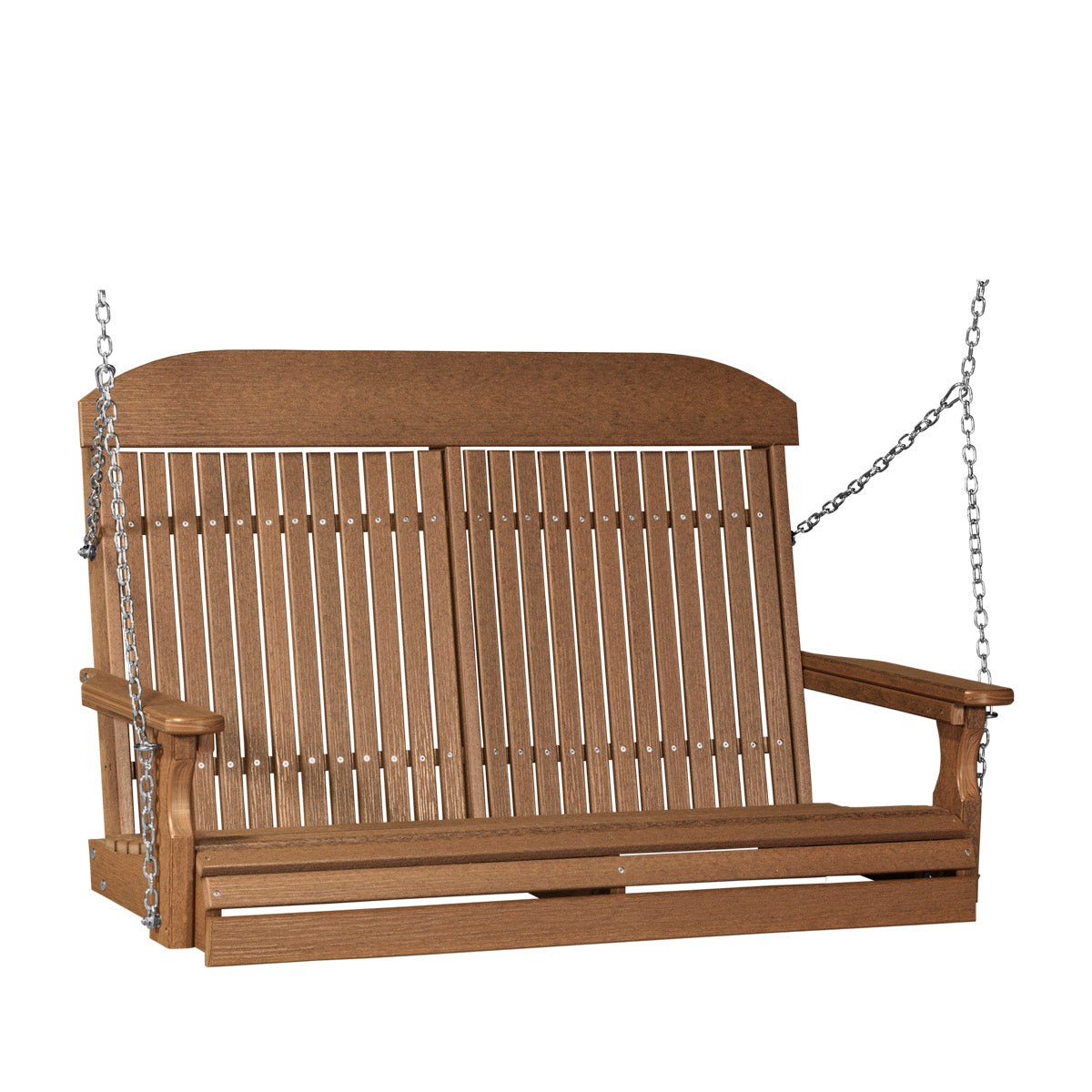 LuxCraft 4' Classic Highback Poly Porch Swing