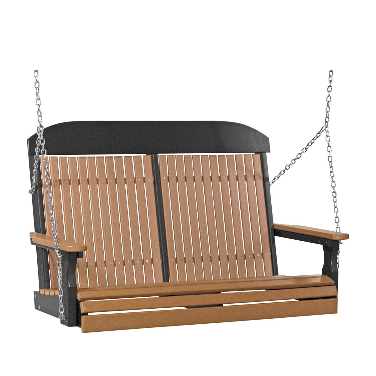 LuxCraft 4' Classic Highback Poly Porch Swing