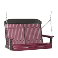 Thumbnail for LuxCraft 4' Classic Highback Poly Porch Swing