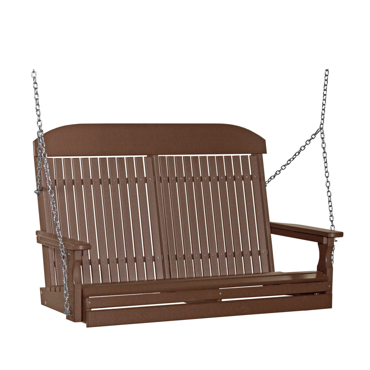 LuxCraft 4' Classic Highback Poly Porch Swing