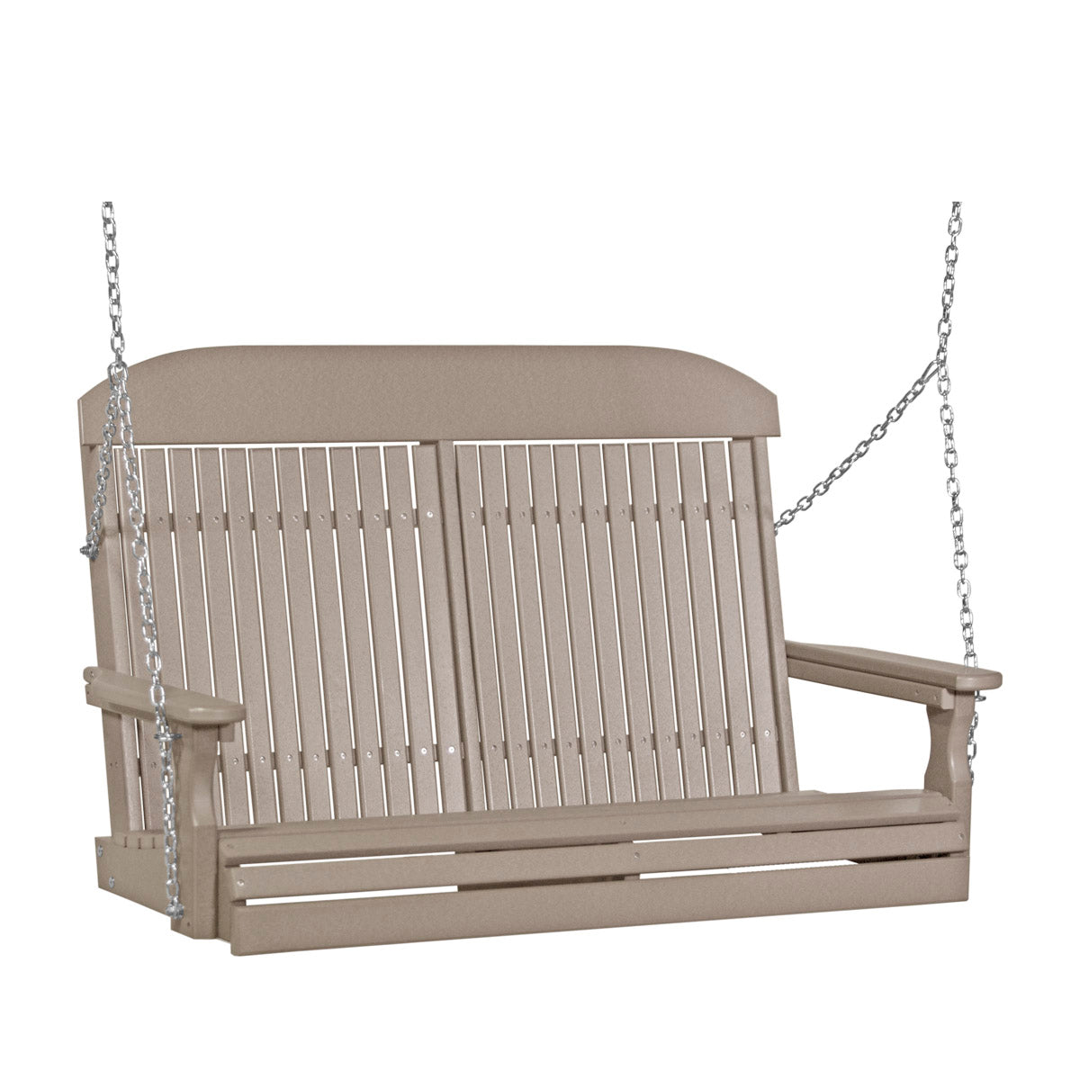 LuxCraft 4' Classic Highback Poly Porch Swing