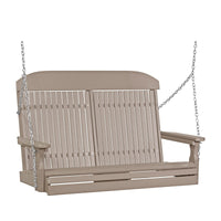 Thumbnail for LuxCraft 4' Classic Highback Poly Porch Swing