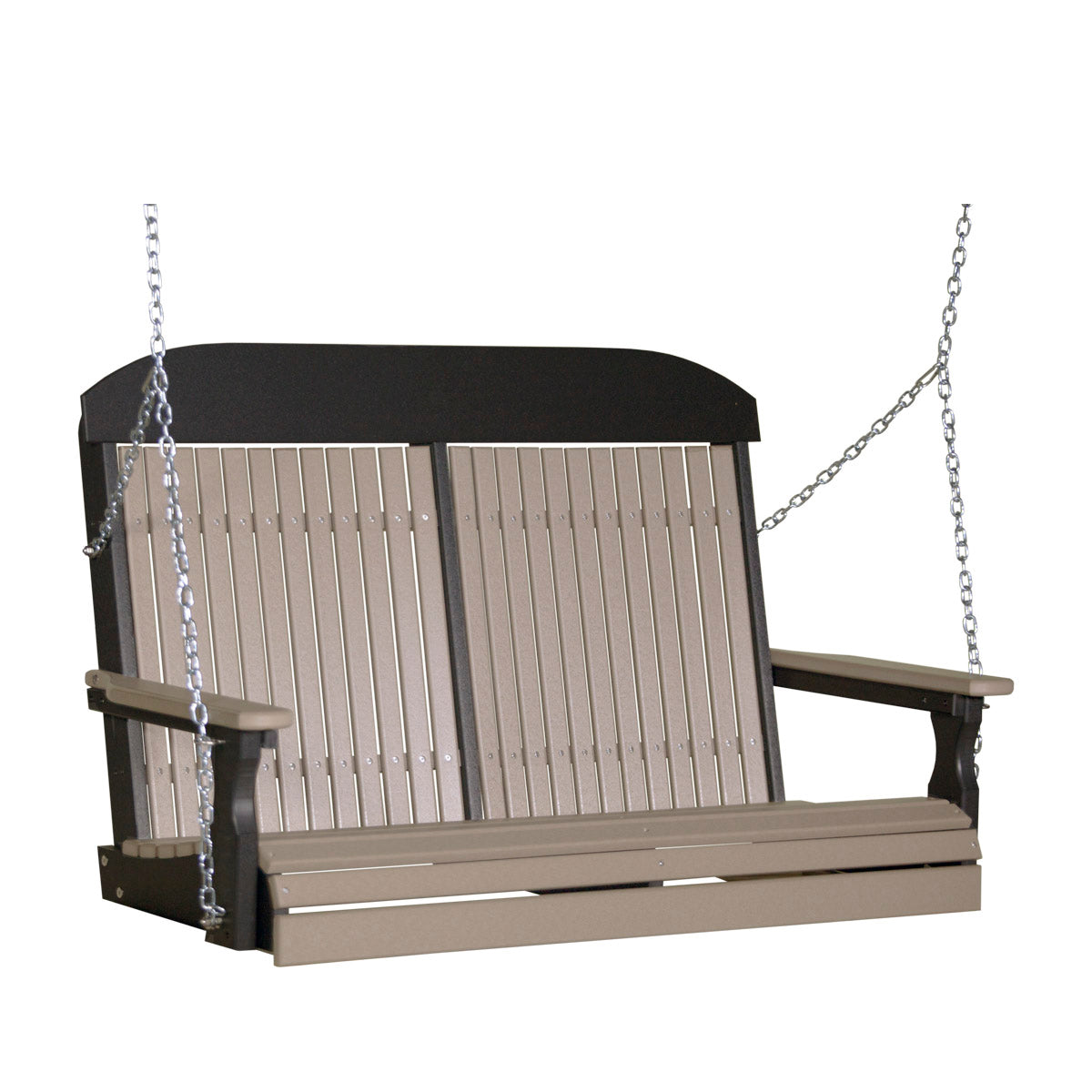 LuxCraft 4' Classic Highback Poly Porch Swing