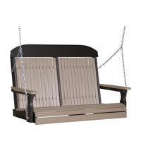 Thumbnail for LuxCraft 4' Classic Highback Poly Porch Swing