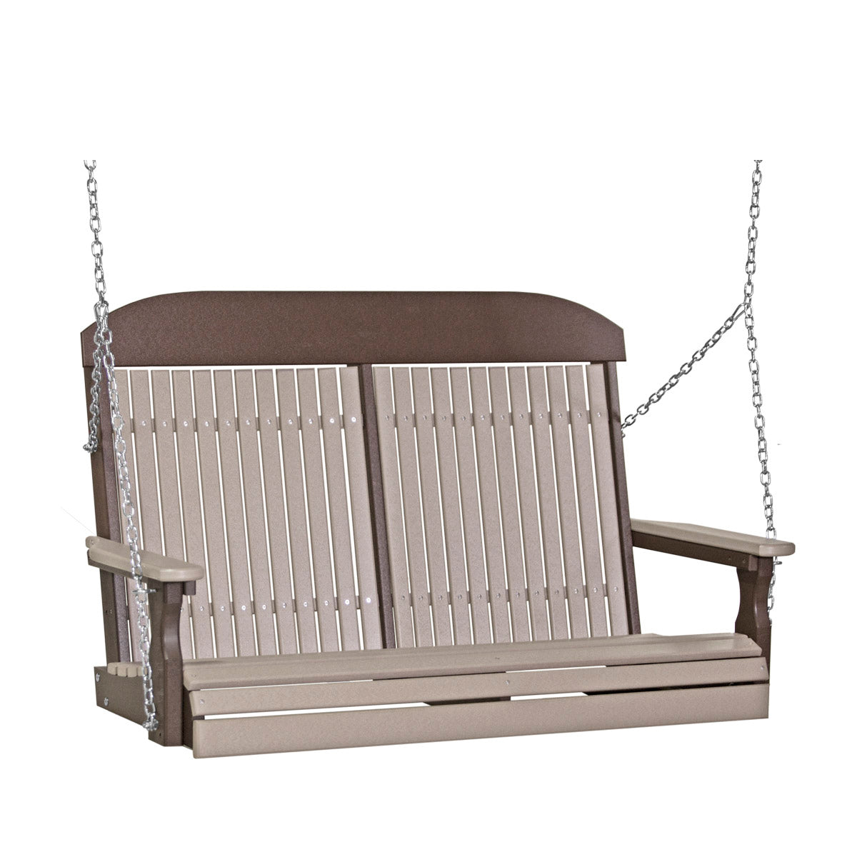 LuxCraft 4' Classic Highback Poly Porch Swing