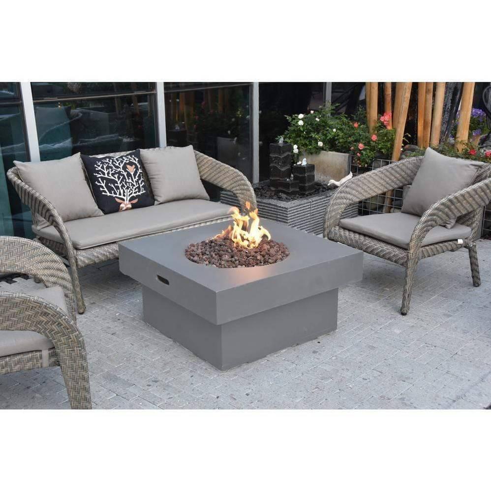 Modeno Branford Square Concrete Fire Pit Table OFG141